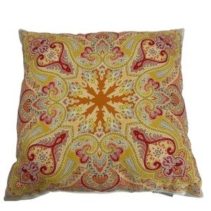 Pottery Barn Penelope Indoor/Outdoor Pillow Yellow Multicolor 20” x 20”